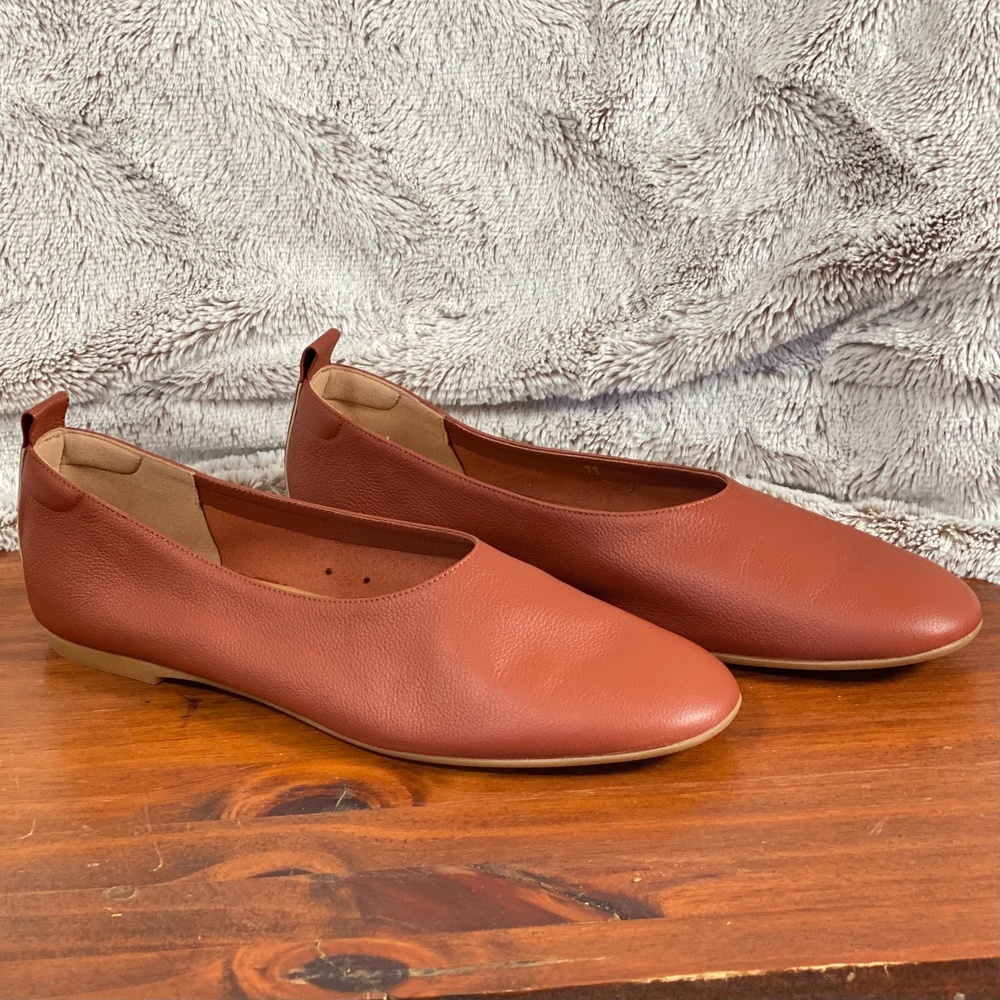 Everlane Shoes Day Glove Ballet Flats Women's 10 Brown Leather